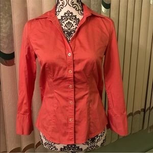 Banana Republic coral/pink button up